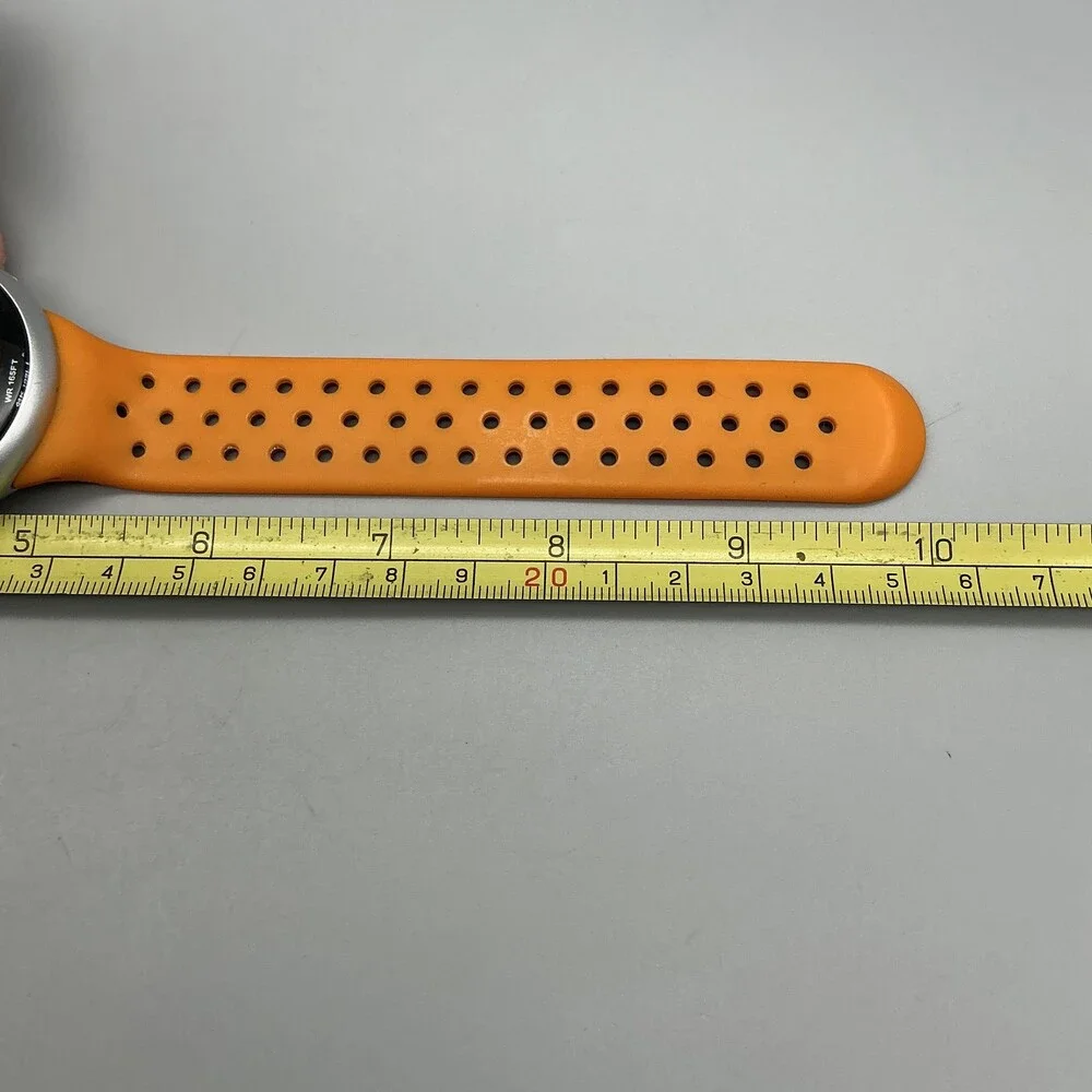 Armitron Pro Sport Mens Watch 43mm Digital Alarm Orange Resin 40/8423 M1185A